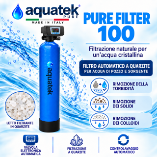 PURE FILTER 100 - Filtro a quarzite sabbia per acqua di pozzo
